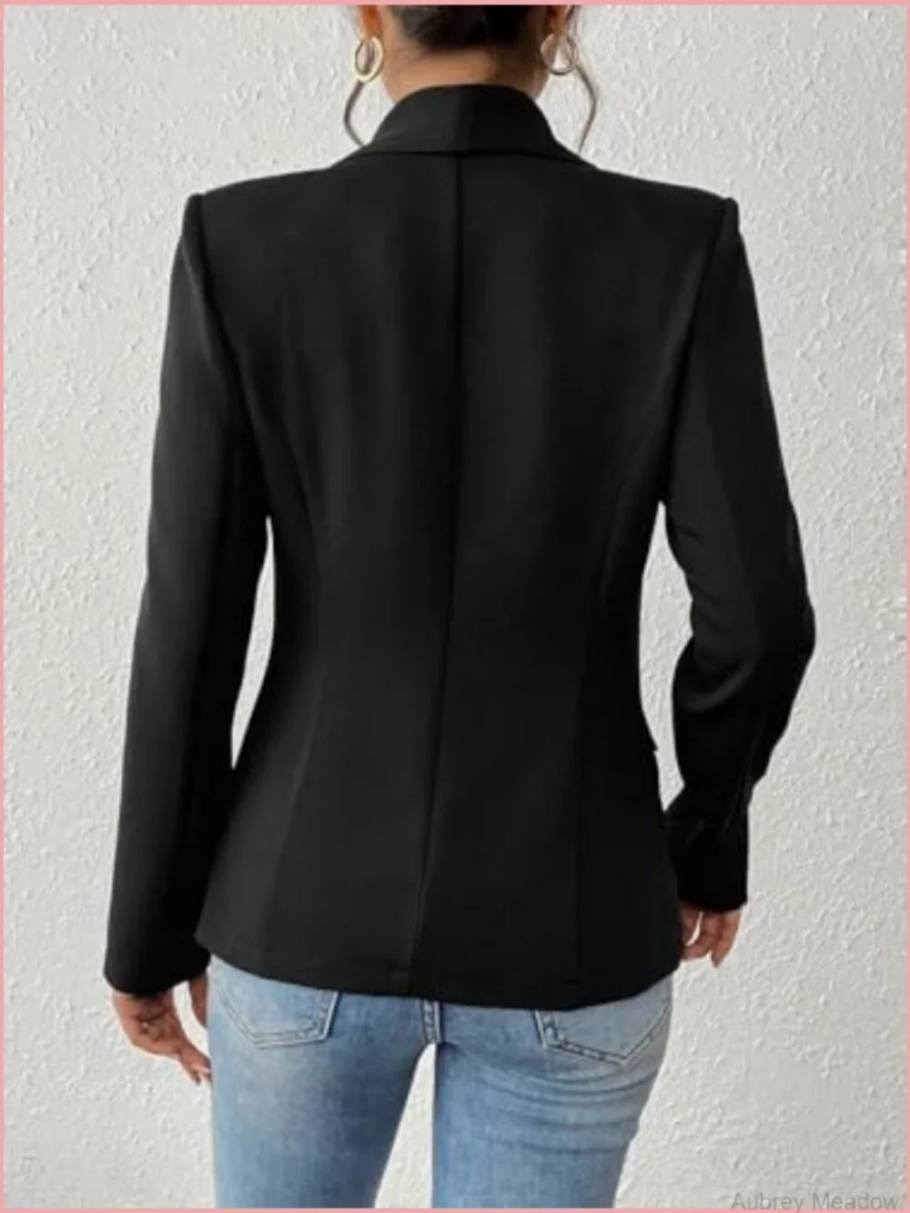 Shawl Collar Blazer Long Sleeve Open Front Slim Fit Work Office Jacket